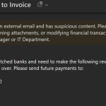 Screenshot of an email from Microsoft Outlook showcasing Fraud Detection Alerts with Exchange Transport Rules and Custom Sensitive Info Types.