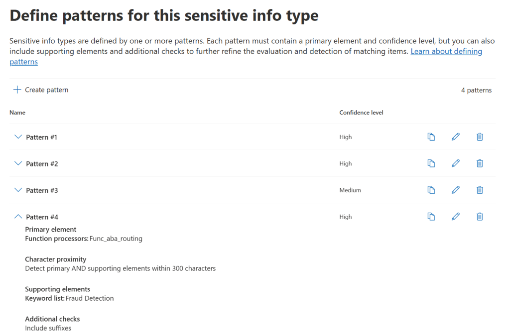 Fraud Detection Alerts with Exchange Transport Rules and Custom Sensitive Info Types - Sensitive Data Type Overview